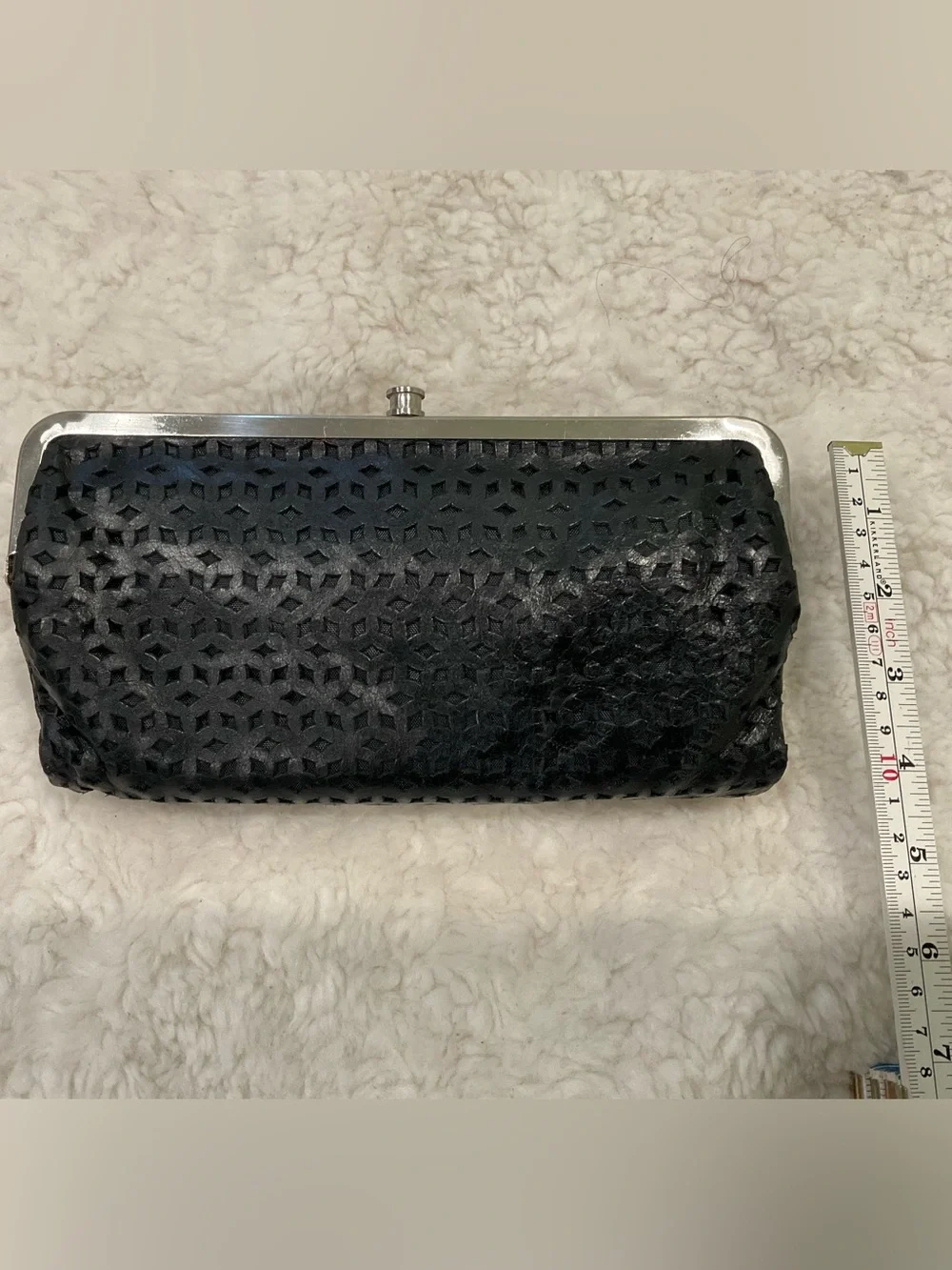 HOBO Black Textured Frame Clutch